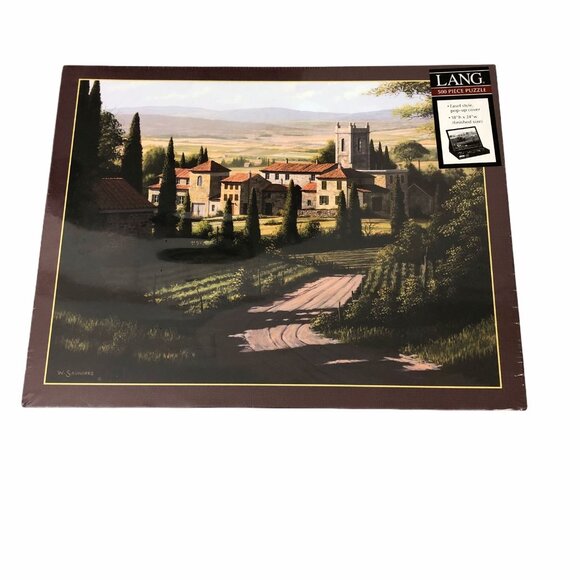 Lang 500 Piece Puzzle Vineyards of Tuscany artwork Bill Saunders New 18"x 24" - Picture 1 of 7